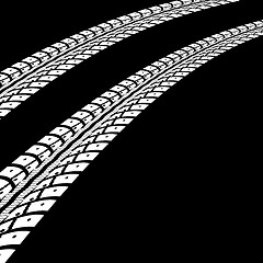 Image showing Tire tracks vector