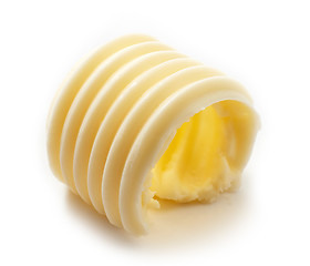 Image showing butter curl on white background