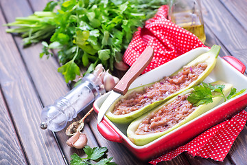 Image showing marrow stuffed with meat