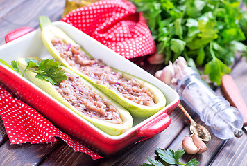 Image showing marrow stuffed with meat