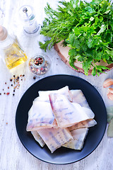 Image showing raw fish fillet