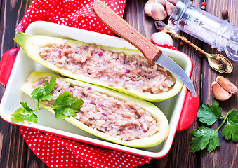 Image showing marrow stuffed with meat