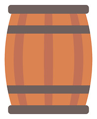 Image showing Wooden barrel for wine.
