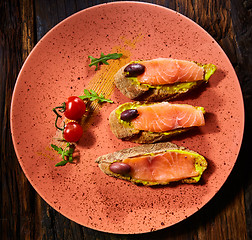 Image showing homemade smoked salmon 