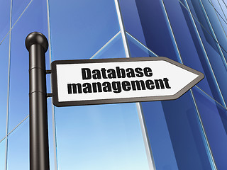 Image showing Programming concept: sign Database Management on Building background