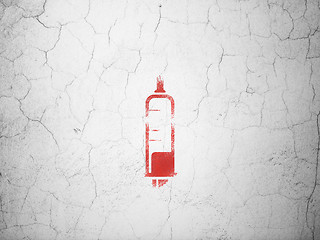 Image showing Health concept: Syringe on wall background