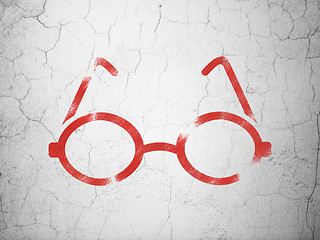 Image showing Science concept: Glasses on wall background