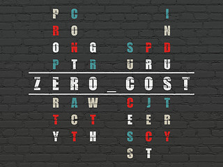 Image showing Finance concept: Zero cost in Crossword Puzzle