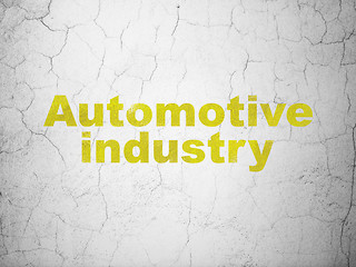 Image showing Manufacuring concept: Automotive Industry on wall background