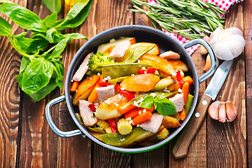 Image showing vegetables and meat