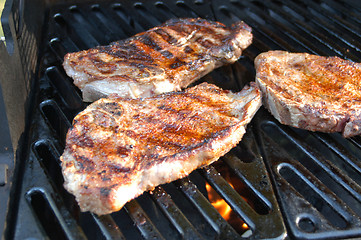 Image showing Steak on the grill