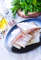 Image showing raw fish fillet