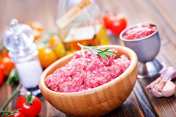 Image showing raw minced meat