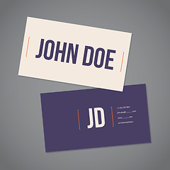 Image showing Simplistic flat business card with curly brackets