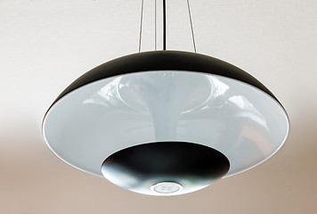 Image showing Elegant ceiling lamp with glass lampshade.