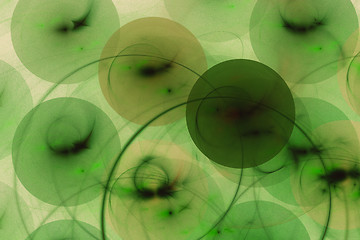 Image showing Fractal image: the green balls.