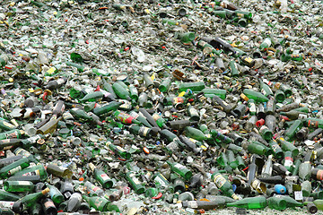 Image showing glass bottle garbage