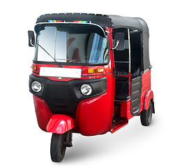 Image showing Red tuk tuk