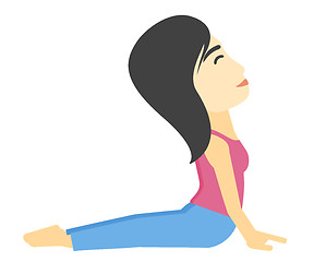 Image showing Woman practicing yoga.