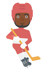 Image showing Ice-hockey male player.