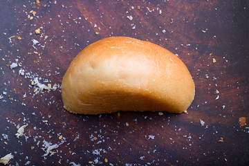 Image showing fresh bread  on wooden