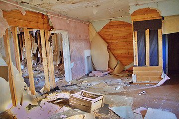 Image showing destroyed house room ruins