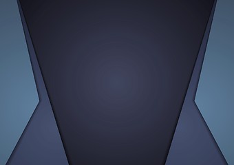 Image showing Dark blue corporate tech art background