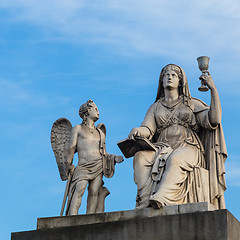 Image showing Turin, Italy - January 2016: Faith Statue