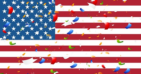 Image showing Presidents Day abstract USA flag colors background