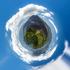 Image showing Tiny green planet indonesia, Batur
