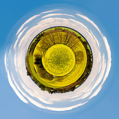 Image showing little planet of Beautiful summer rural landscape