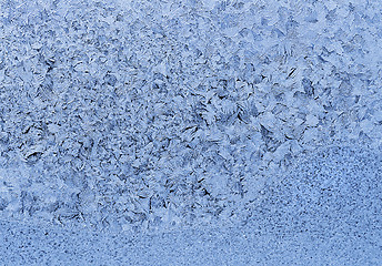 Image showing Natural ice pattern on winter glass