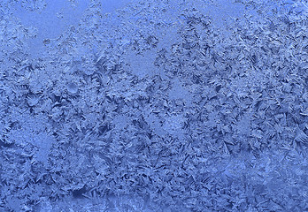 Image showing Natural ice pattern on winter glass