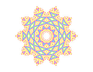 Image showing Abstract color lines concentric pattern 