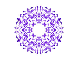 Image showing Abstract concentric shape on white background 