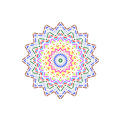 Image showing Colorful dotted line pattern shape