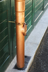 Image showing Copper Gutter Downspout