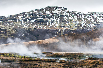 Image showing Geothermal river at a mountain