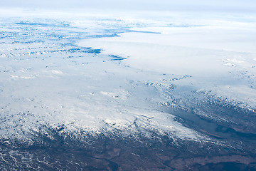 Image showing Iceland landscape seen from above