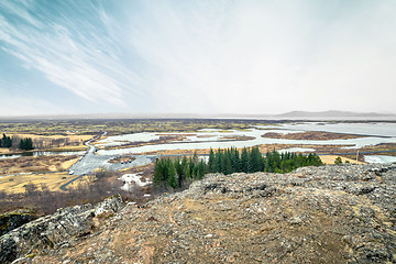 Image showing Iceland scenery at the Thingvellir national park