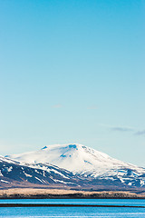 Image showing Cold mountain with snow