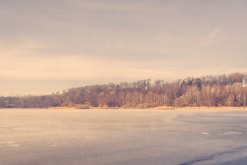 Image showing Frozen lake in Scandinavia
