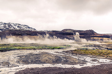 Image showing Boiling river in a landscape from Iceland