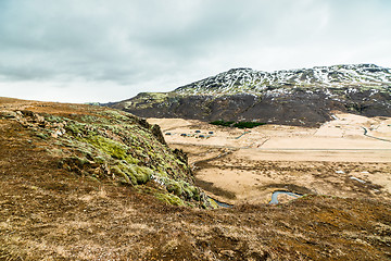 Image showing Iceland nature with plains and mountains