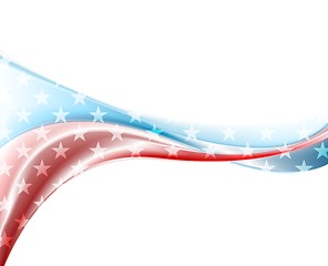 Image showing Presidents Day abstract wavy USA colors background