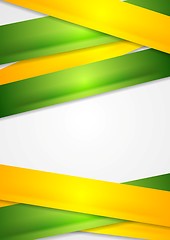 Image showing Yellow and green stripes abstract background