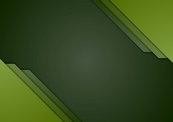 Image showing Dark green corporate material brochure design