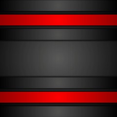 Image showing Black and red corporate tech design