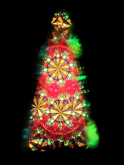 Image showing color kaleidoscope as christmas tree