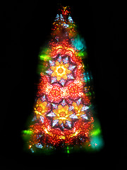 Image showing color kaleidoscope as christmas tree